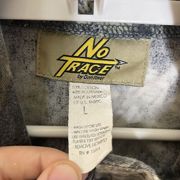 Vtg NO TRACE Men's Mossy Oak Break Up Camo‎ Bomber Utility Jacket Hunting Sz L - Picture 4 of 6